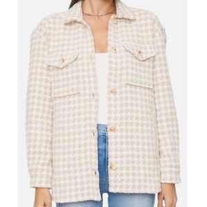 Pistola Cream and White Houndstooth Jacket
